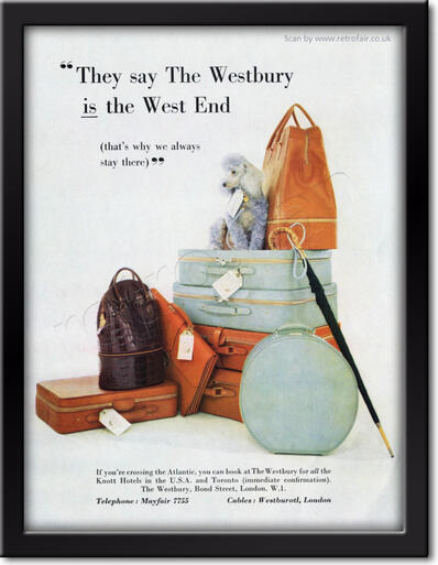 1961 Westbury Hotel vintage ad