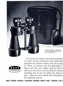 Vintage Ross Binoculars ad