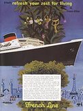  1954 ​French Lines - vintage ad