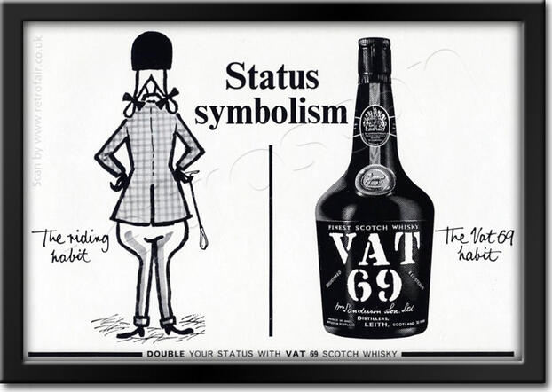 1963 VAT 69 Scotch Whisky  - framed preview