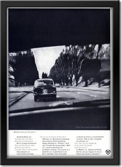 1964 vintage Lancia Flavia advert
