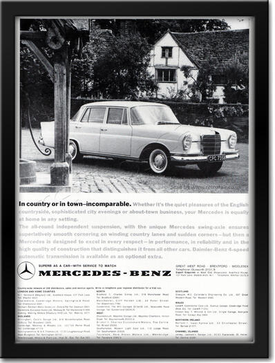 1964 vintage Mercedes advert