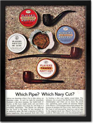 1964 Player's Navy Cut Tobacco vintage advert