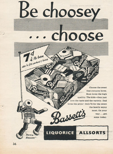 1955 Liquorice Allsorts - vintage magazine ad
