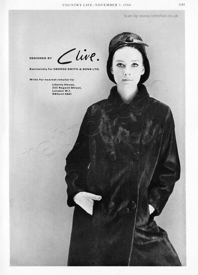 1966 Clive Fashions vintage advert