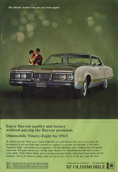 1966 Oldsmobile - unframed vintage ad