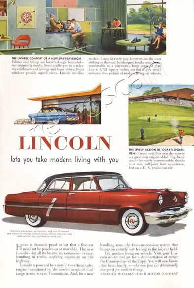1952 Lincoln Cars advert