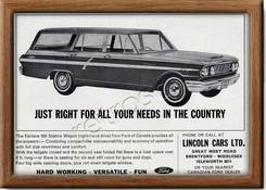 1964 Ford Fairlane 500 Station Wagon vintage ad