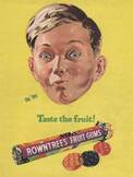 vintage 1955 fruit gums advert