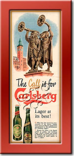 1955 vintage Carlsberg Lager ad