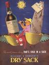 1955 Dry Sack Sherry - vintage ad