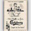 1955 Carlsberg Lager - vintage ad