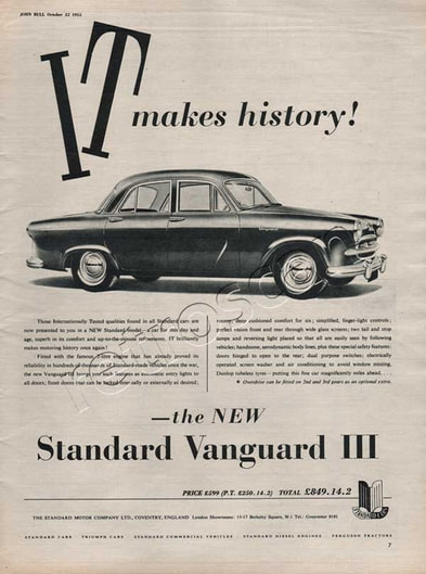 1955 vintage Standard Vanguard ad