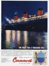 1961 Cunard Lines ship - vintage ad