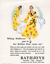 1951 Bathjoys Bath Cubes - unframed vintage ad