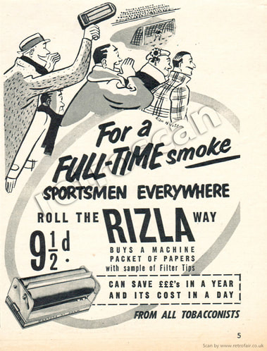 1955 Rizla Cigarette Papers  - unframed vintage ad