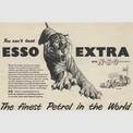 1954 Esso Extra Petrol - Vintage Ad