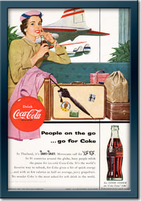  1954 Coca Cola - framed preview retro