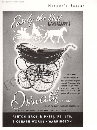 1958 Osnath 'Gainsborough' Pram - unframed vintage ad