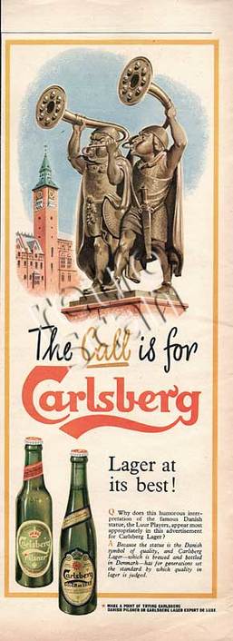 1955 Carlsberg Lager vintage ad