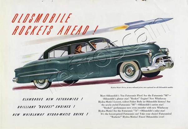 1950 Oldsmobile retro ad