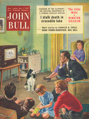 1955 May John Bull Vintage Magazine family watching TV