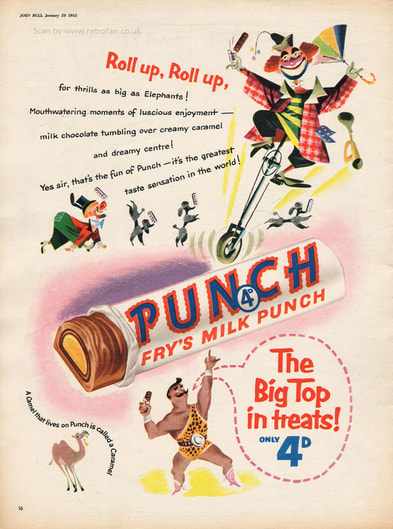1954 Fry's Milk Punch Bar - unframed vintage ad