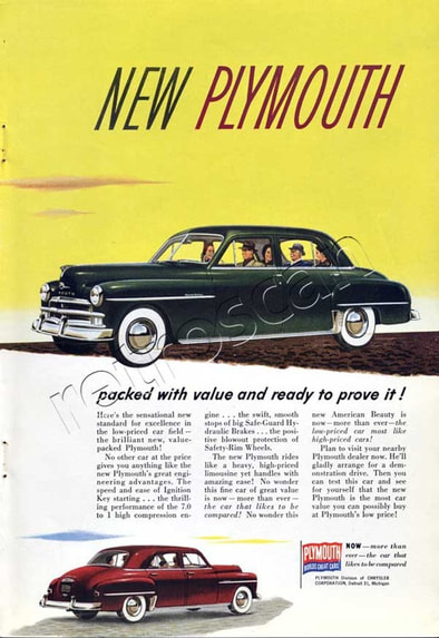 1950 Plymouth advert