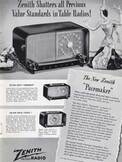 1948 Zenith Pacemaker Radio  vintage ad